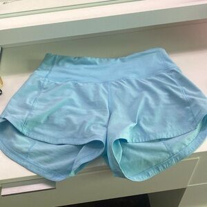 blue lululemon speed up shorts